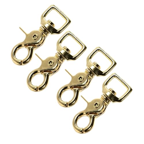 Jeffers Brass Trigger Snap with Square Swivel Eye 3/4" Heavy Duty - 4 Pack