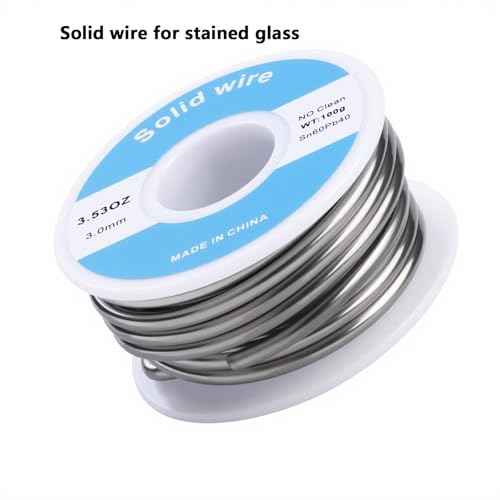 100g 60/40 3mm Solder Wire Solid Core 3.53oz for Stained Glass