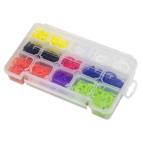Akro-Mils 05705 Plastic Portable Parts Storage Case – Small, 8-3/8 x 5-1/8 x 1-5/8 in, 4 Adjustable Dividers, Hinged Lid, 1-Pack