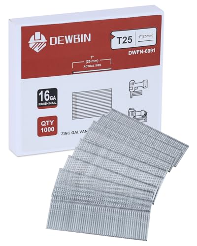 16 Gauge Galvanized Finish Nails 1-Inch - DEWBIN Small Straight Nails for Woodworking & Upholstery
