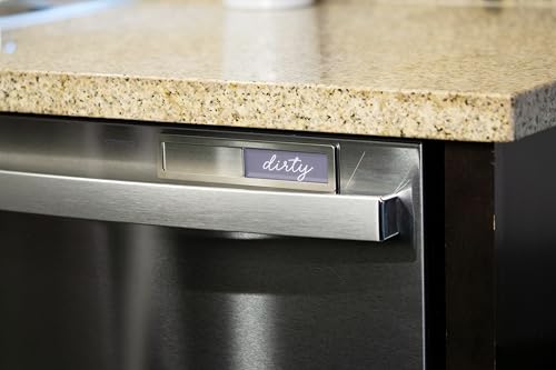 SimplyNeat Millennial Gray Clean/Dirty Magnetic Dishwasher Sign – Stainless Steel