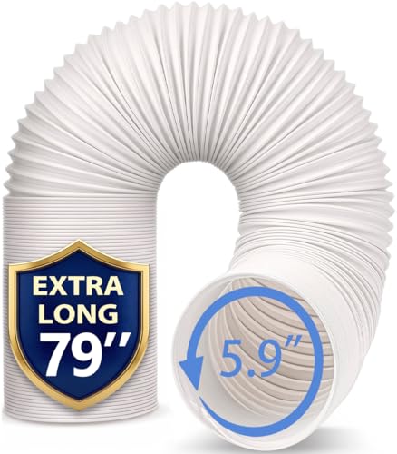 Jin&Bao 5.9in (6in) AC Exhaust Hose, 78.7-Inch Universal CCW Thread Replacement