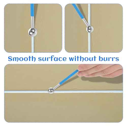 4 Pcs Caulking Ball Tool Kit Tile Floor Ball Ending Tiling Tool Joint Grout Repair Concrete Countertop Caulking Spreader Polymer Clay Tools for Tile Coating Sealant Finishing