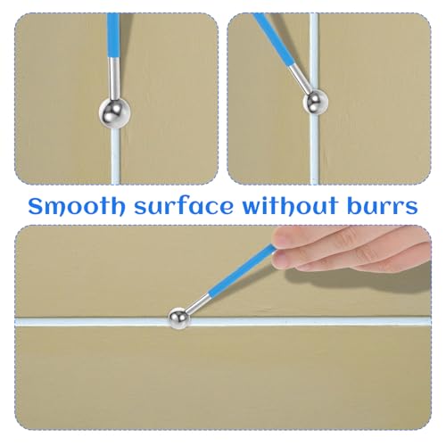 4 Pcs Caulking Ball Tool Kit Tile Floor Ball Ending Tiling Tool Joint Grout Repair Concrete Countertop Caulking Spreader Polymer Clay Tools for Tile Coating Sealant Finishing
