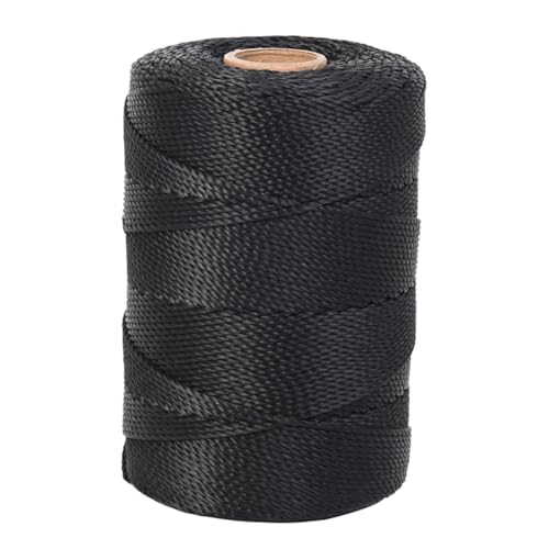 Black Nylon String,500 Feet 2mm Nylon Cord Twine for Garden,Tomato,Climbing Plant,Tie Floristry,Fishing,Wrapping,Camping and Outdoor Survival,Netting Home Improvement