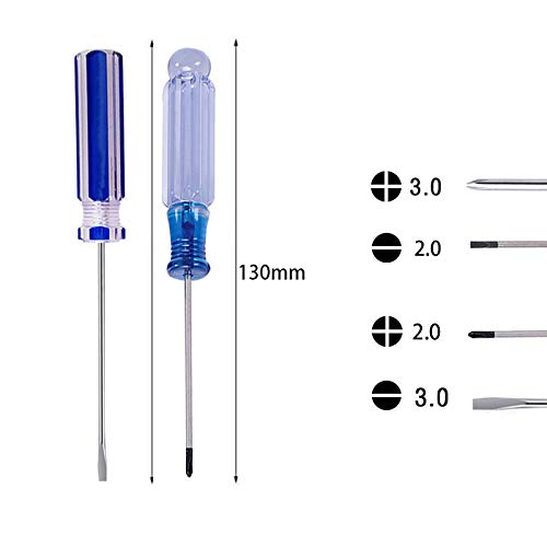 Buspoll small screwdriver tool flat head and Phillips ((PH0/PH00) used to repair toys, musical instruments, microphones loose screws