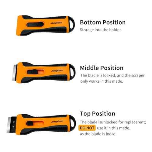 Razor Blade Scraper Tool with 15 Extra SK5 Blades - Multi-Surface for Glass Tile Window Car Cooktops - Stainless Steel, Cleaning & Paint Removal Tool