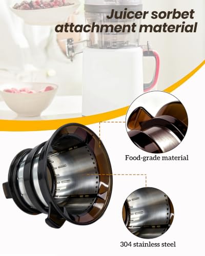 J2 Sorbet Attachment for Nama J2 Cold Press Juicer - Frozen Dessert Accessory