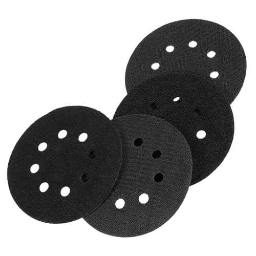 4 Pcs 5 inch 8 Hole Hook and Loop Pad Interface 5¡± Orbital Sander Pad for 5 inch Orbital Sander Multi Hole Pads Protector Extends The Backing pad¢¥s Lifetime for Random Orbitals Sanders Pads