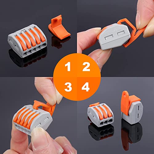 Zhushan 230 PCS Electrical Wire Connectors Nuts Kit - 28-12 AWG, Multiple Conductor Sizes