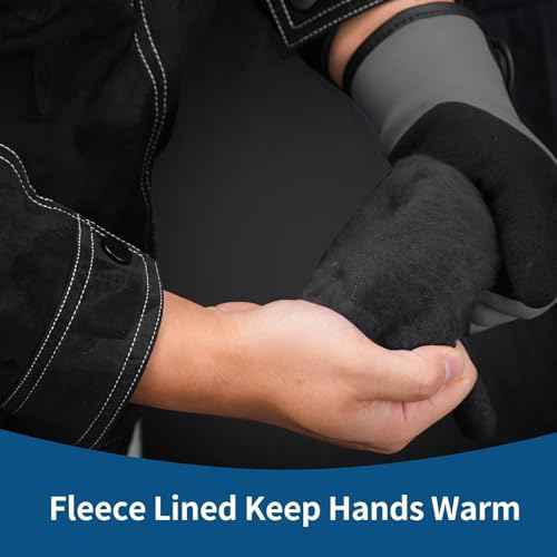100% Waterproof Winter Work Gloves for Men Women, Freezer Gloves with Grip for Shoveling Snow