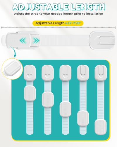 Niunuerga 14 Pack Child Safety Cabinet Locks Baby Proofing White