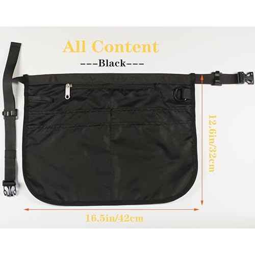 Waterproof Server Apron for Women with 5 Pockets,Quickly Put on and Take off Waitress Aprons,Work Apron for Bartender Barista