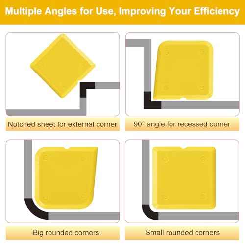 Silicone Caulking Tool Kit, 4 Pieces Caulk Tool Set of Caulk Finishing Tool Grout Sealer Applicator Caulk Smoothing Tool for Kitchen Shower Room & Bathroom Caulk,Compatible with Caulk Remover Tool