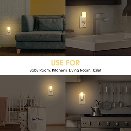 LOHAS-LED Warm Dimmable Plug-in Night Light 2-Pack with Auto Dusk to Dawn Sensor
