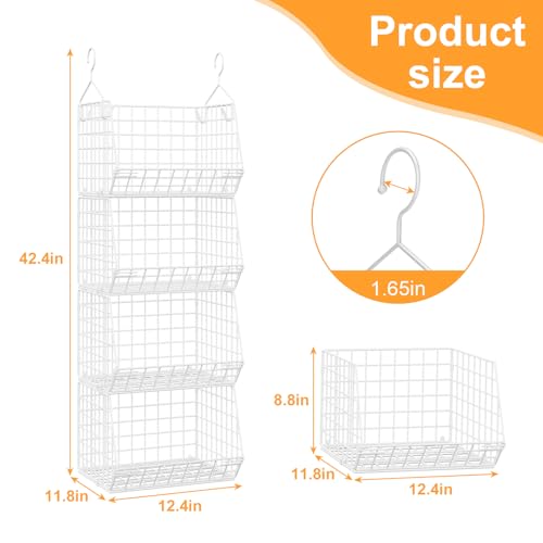 X-cosrack White 4-Tier Foldable Closet Hanging Organizer - Space Saver