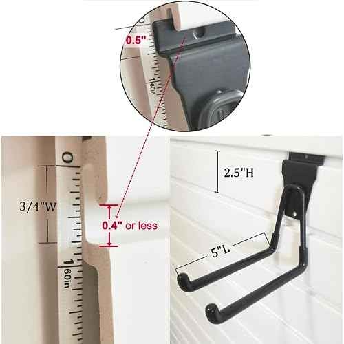 Slatwall Hooks, Garage Slatwall Accessories, Multi Size Slat Wall Accessory, 14 Pack Utility Hooks for Slatwall