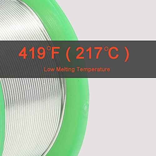 Lead Free Electronics Solder Wire 1.2mm 200g, Rosin Flux Core Electric Solder Wire Alloy Sn99 Ag0.3 Cu0.7 No Clean 0.05 Electronic Soldering Easy Flow Unlead Solder Wire No Lead