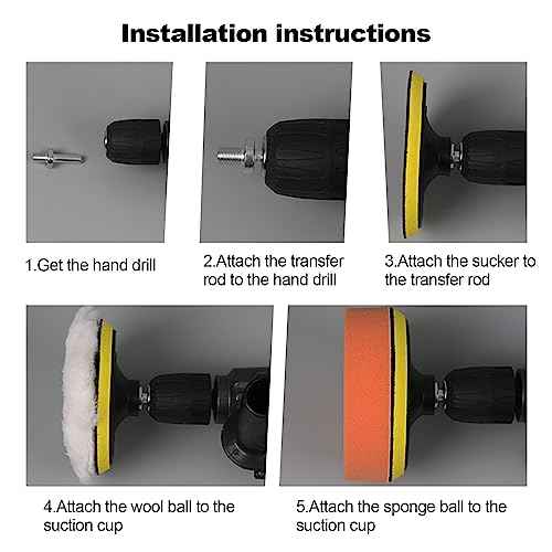 11 Pcs Polishing Pads Kit,3 Inch Sponge Buffing Pads,Buffer for Car Detailing, Polishing Wheel for Drill,Car Buffer Polisher Kit Drill Buffing Kit for Car Polishing, Waxing, Sealing Glaze