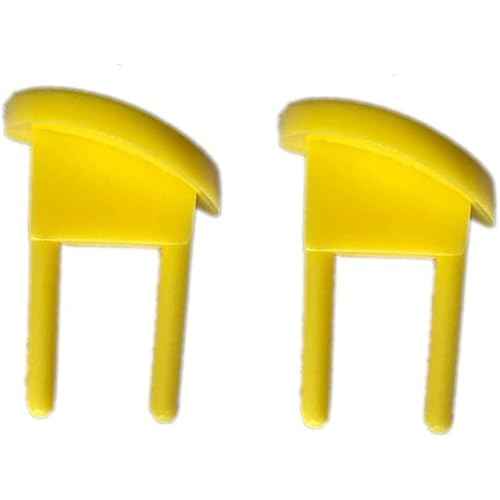 Yellow Safety Switch Key Compatible with Craftsman Radial Arm Jointer Band Drill Sears Table Saw, Sander, Band Saw, Drill Press Parts- Oval (2pcs-pack)