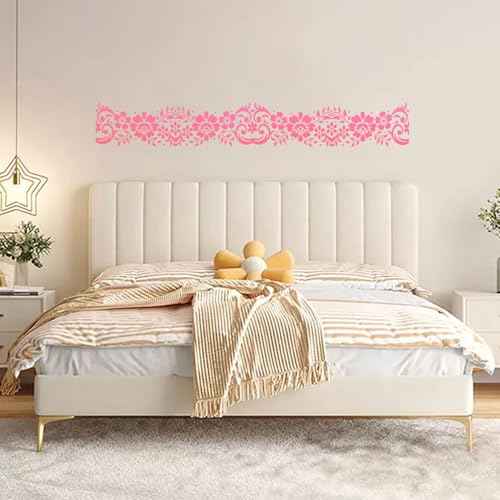 12 PCS Retro Border Stencils for Painting Plastic Reusable Stencils for Crafts Wood Furniture Wall Table Chair Cabinet Canvas Floor and Other DIY Crafts