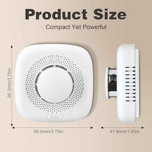 Smoke Detector, Fire Alarms Smoke Detectors, Smoke Alarm Battery Powered, Portable Smoke Detectors with LED Indicator, MY-S05, 1 Pack