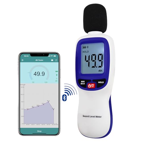 Landtek Bluetooth Decibel Meter with Data Logging 30-130 dB Portable Sound Level