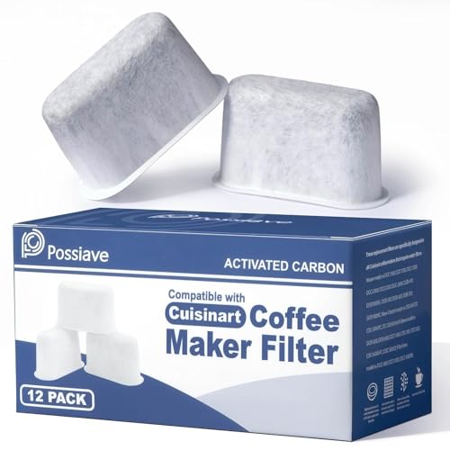Possiave 12-Pack Water Filters for Cuisinart Coffee Makers – Compatible with DCC & DGB Models