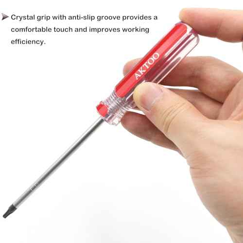 AKTOO 2PCS T15 Torx Screwdriver, 4inch Torx Driver Star Bit Screwdrivers for Computer Repairing, Automobile Tools and Home Appliances