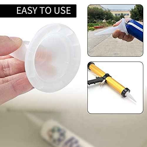 12Pcs Caulking Nozzle Cones Nozzles for Sausage Caulking Gun, Epoxy Piston Caulking Gun Tip Replacement Extension Tool