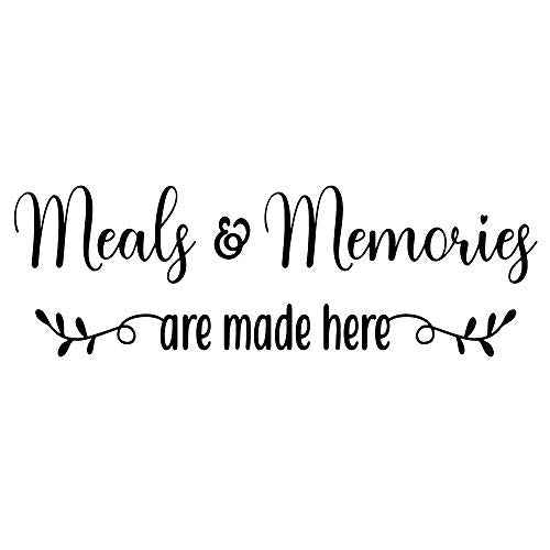 Meals & Memories are Made here - Pure Black Vinyl Separated Letters Dinner Room Kitchen Wall Decal Lettering Mural Art Words Stencil Motto