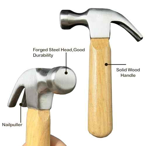 Mini Claw Hammer, Wooden Short Handle Claw Hammer 8 OZ Household Small Hammer Portable Mini Hammer