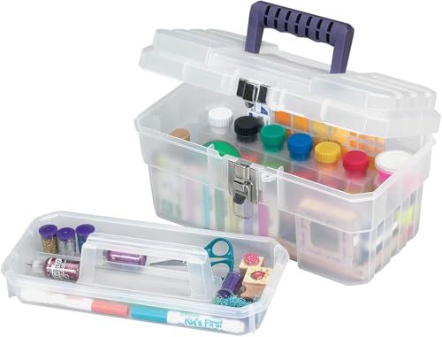 Akro-Mils 14-Inch ProBox Plastic Toolbox with Removable Tray, Steel Latch & Padlock Eye - 14 x 8 x 8 in, Made in USA (1-Pack)