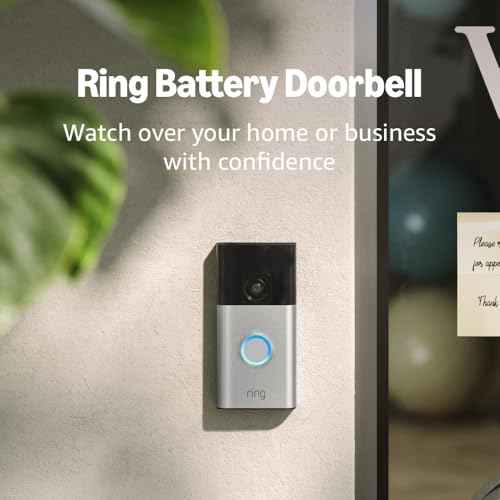 Ring Battery Doorbell | Home or business security with Head-to-Toe Video, Live View with Two-Way Talk, and Motion Detection & Alerts, Satin Nickel