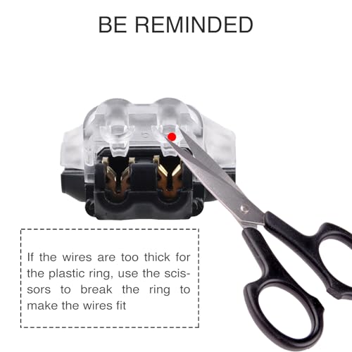 Brightfour 3 Way 2 Pins Low Voltage Wire Connectors 16-18 AWG No Wire Stripping 12 Pack