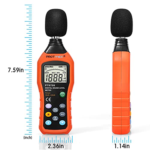 MS6708 Protmex PT6708 Sound Level Meter - Digital Decibel Reader