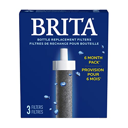 BRITA 3-Pack Water Bottle Replacement Filters – BPA-Free, Lasts 2 Months, Fits All Brita Bottles
