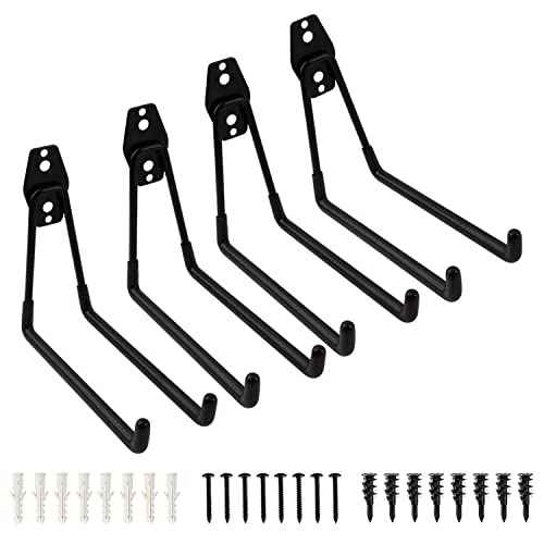 Garage Storage Hooks - 7.5 Inch Long Wall Mount Hanger, Garage Organizer Heavy Duty Utility Hooks for Ladder, Ski, Chairs, Garden Tool, Bulk Items