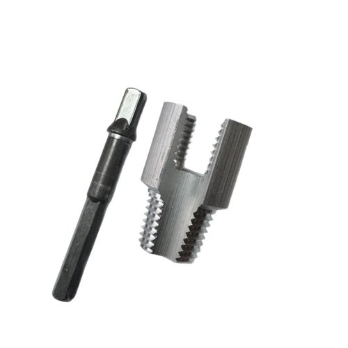 2pcs Integrated Internal and External Pipe Threading Tool, 1/2'' and 3/4'', Power Drill Compatible Dual-Function PVC and Plastic Pipe Threading Tool Kit, Water Pipe Heavy-Duty Threading Tool