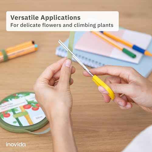 Hook & Loop Plant Ties: 32 ft Self-Adhesive, Extra-Strong Garden Tape for Weatherproof Plant Support ? Reusable ? Support for Climbing Plants ? Indoor and Outdoor Gardening by Inovida