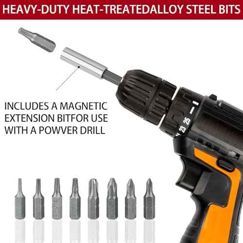 46pcs Security Bit Set with Security Torx, Square, Metric & SAE Hex, Torq, Phillips, Slotted, Triwing, Spanner ? Tamper Proof Torx Bits, Comprehensive Security Screwdriver Set(Red)