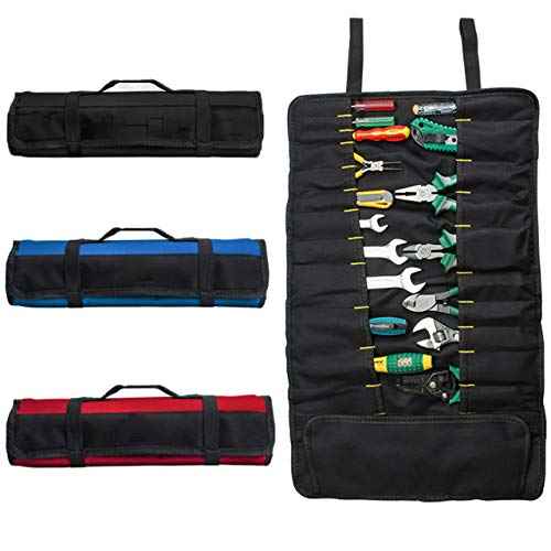 Without Tools for Wrench Screwdriver Pliers Roller compartments Organisers/Canvas roll up Pouch for Men/Small Socket Wallet