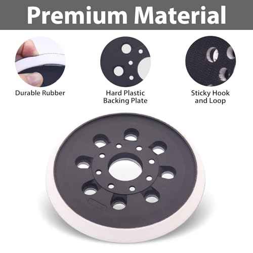 5 Inch Sander Pad Hook and Loop for Bosch, 5" 8 Hole Sander Replacement Pad for RS034 RS035 Compatible with Bosch ROS10 ROS20 ROS20VS ROS20VSC ROS20VSK(1 Pack)