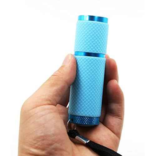 4 Pack Mini Flashlights, 9 LED Glow-in-The-Dark Aluminum Lights with Straps ? Perfect for Camping, Hiking, and Emergency