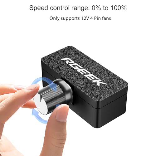RGEEK 4-Pin PWM Fan Controller for PC with USB Power & Speed Adjustment