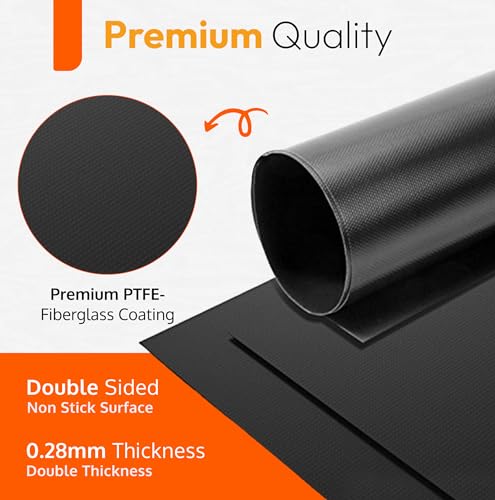 ThreadNanny 2 Pack 17x25 Oven Liners - Thick Non-Stick Heat-Resistant Mats, BPA/PFOA Free