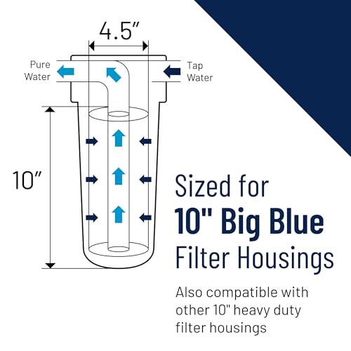 Pentair Pentek DGD-5005 Big Blue 10-Inch 5 Micron Whole House Sediment Water Filter Cartridge Pack of 1