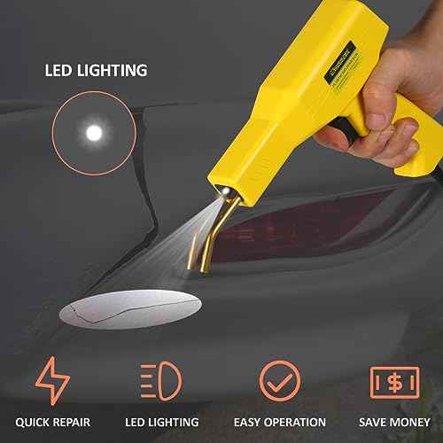 Plastic Welder, 2 in 1 Plastic Welding Kit, SONNLER 1000PCS Hot Stapler Plastic Repair Kit For Car Bumper Crack Repair with Iron, Rods, Metal Mesh, Abrasive Paper, Aluminum Tape