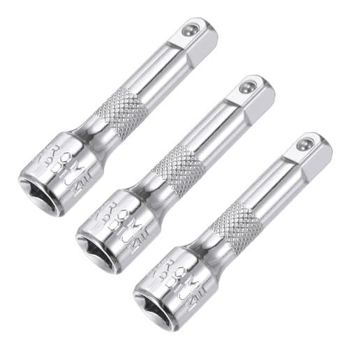 uxcell 3pcs 1/4 Inch (F) to 1/4 Inch (M) 2" Drive Ratchet Socket Adapter Extension Bar