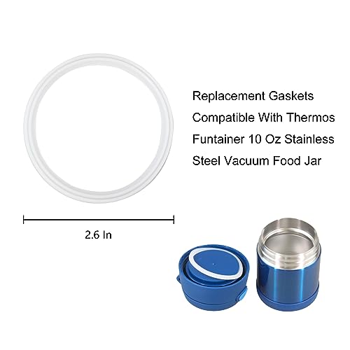 Replacement Silicone Gaskets for Thermos Funtainer 10 Oz Jar – Pack of 4